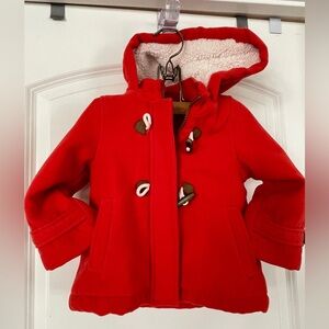 Red Kids Pea Coat